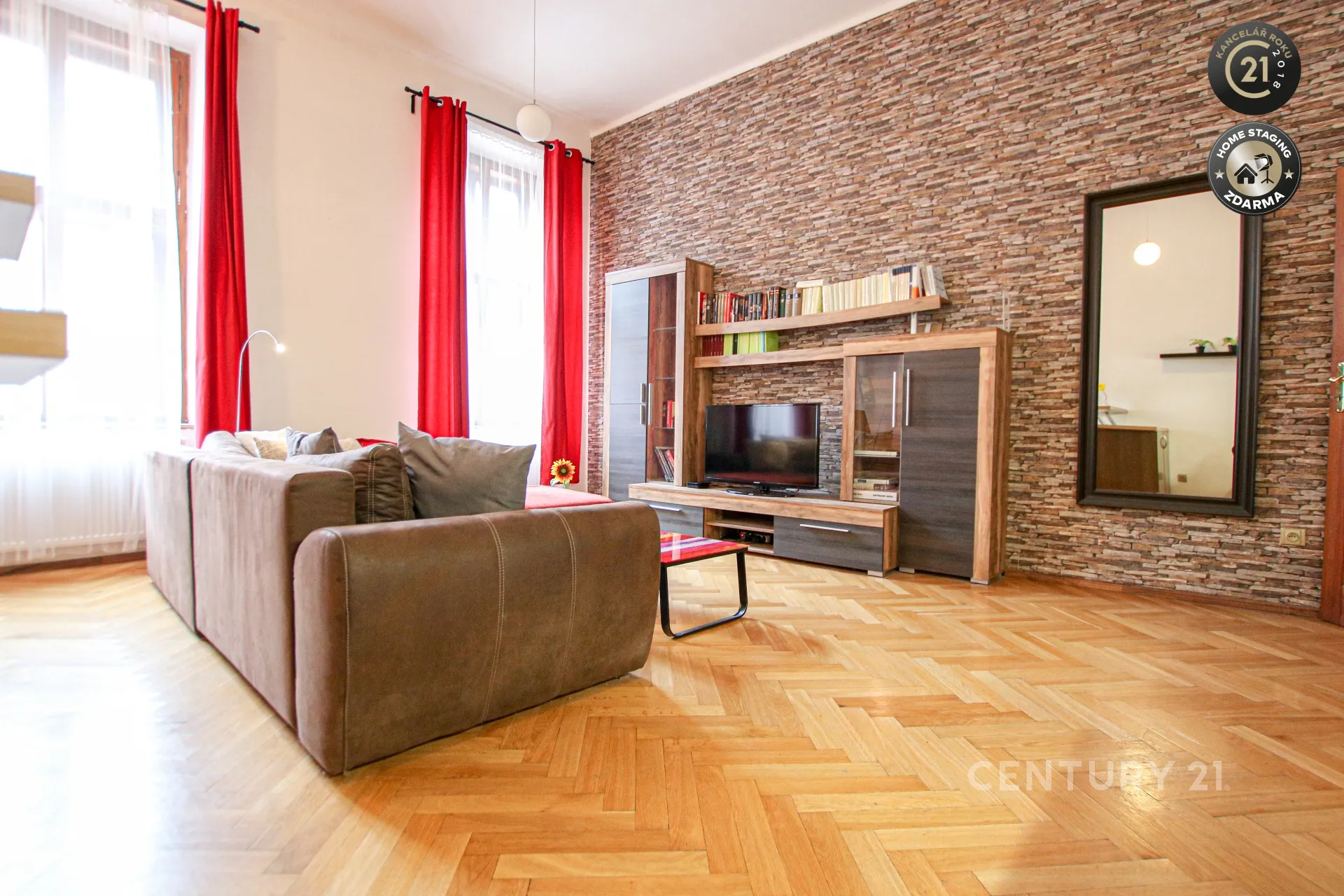 Pronájem pěkného zařízeného bytu 2+kk v centru Brna, na ulici Údolní